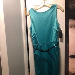 20s Style Teal Silk Dress